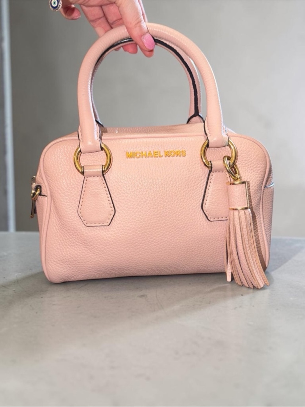 MICHAEL Michael Kors Blush Pink Bedford Satchel with Tassel